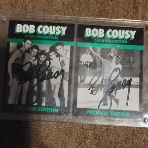 Bob Cousy Card Collection Signed Collectors Cards